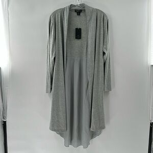 Women’s Grey Cardigan Sweater Shawl